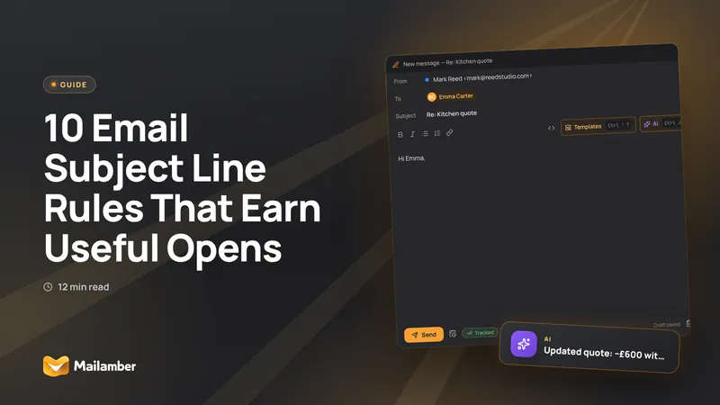 10 Email Subject Line Rules That Earn Useful Opens