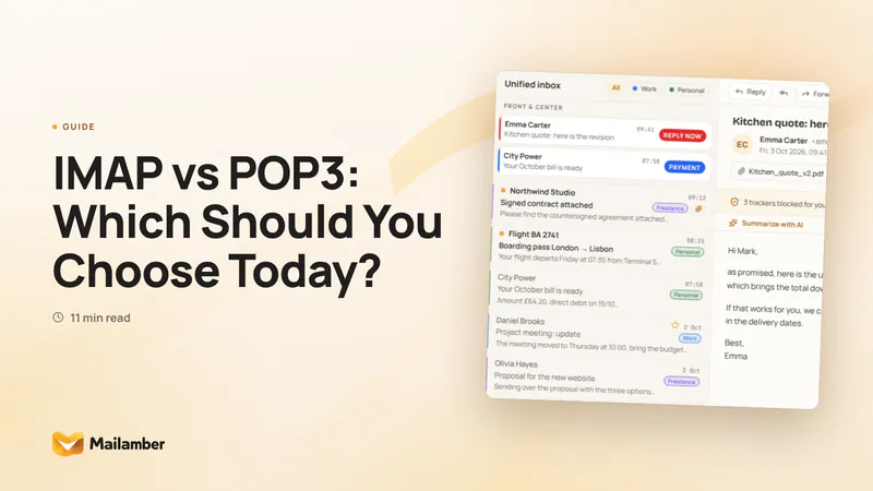 IMAP vs POP3: Which Should You Choose Today?
