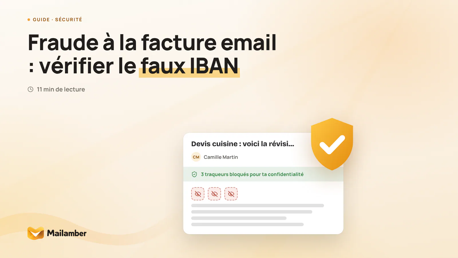 Illustration d’une facture suspecte et d’un IBAN vérifié dans un environnement de travail sécurisé