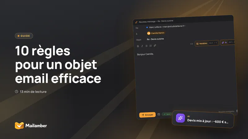 10 règles pour un objet email efficace